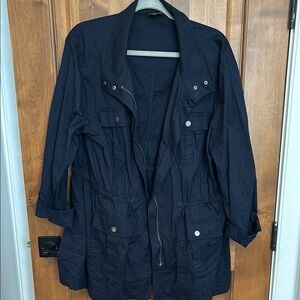 Women's Navy blue cotton jacket